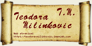 Teodora Milinković vizit kartica